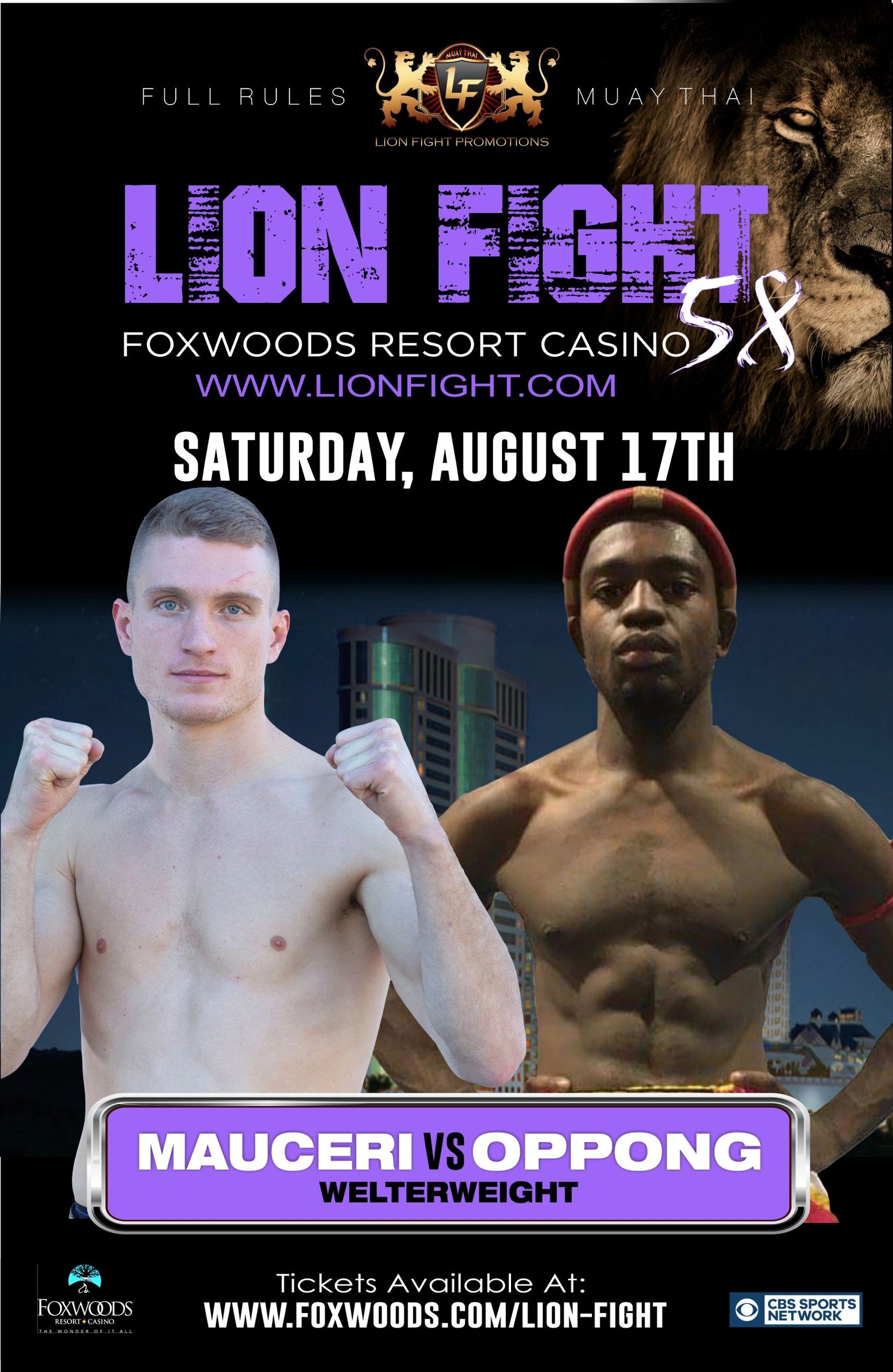 MAUCERI TO FACE OPPONG IN NEW LION FIGHT 58 MATCHUP